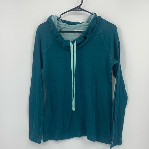 Columbia Lightweight Teal Hoodie with Adjustable Drawstring Size Small - Picture 1 of 8